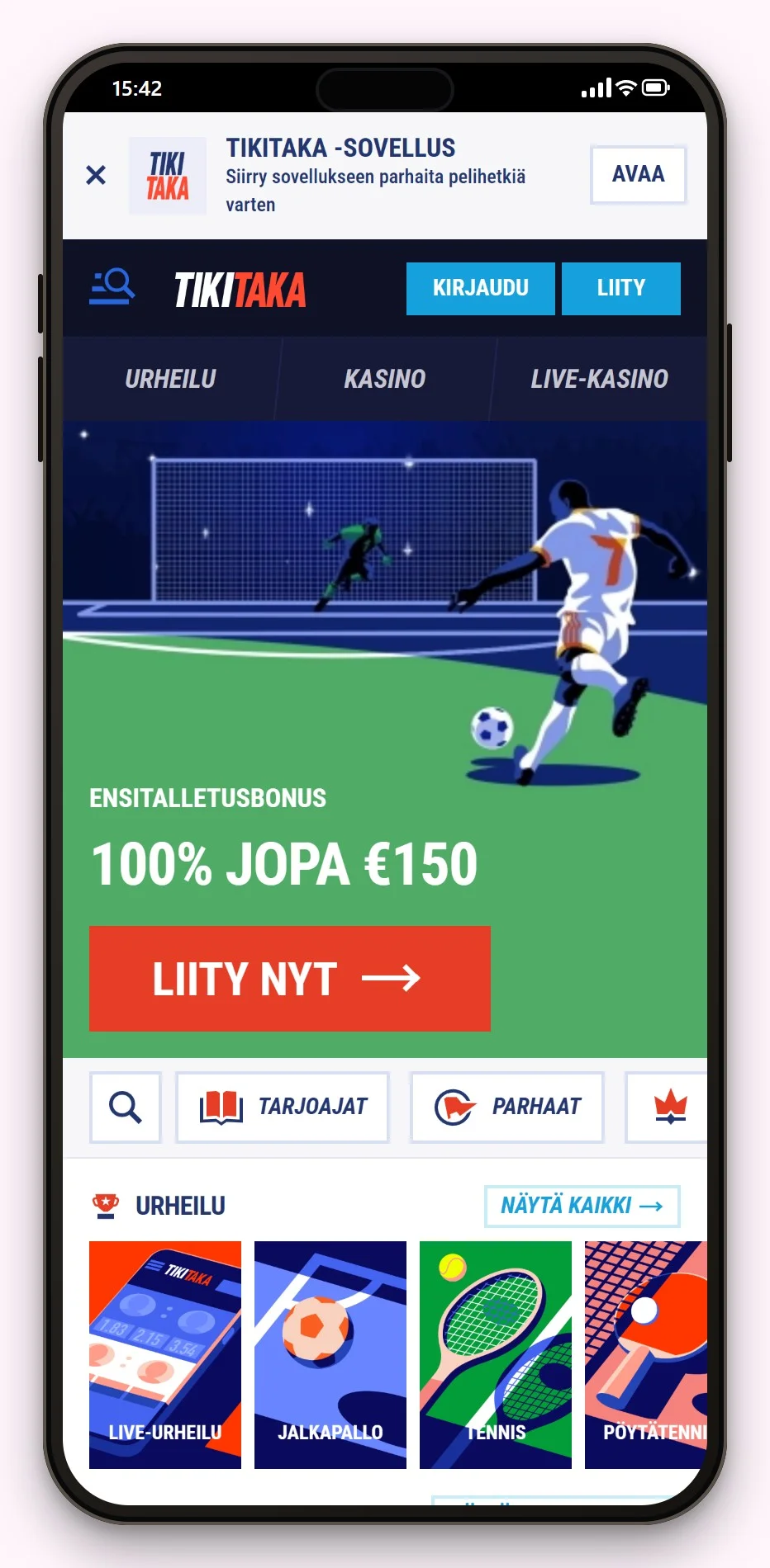 flexepin kasinot: TikiTaka mobiiliaula puhelimessa