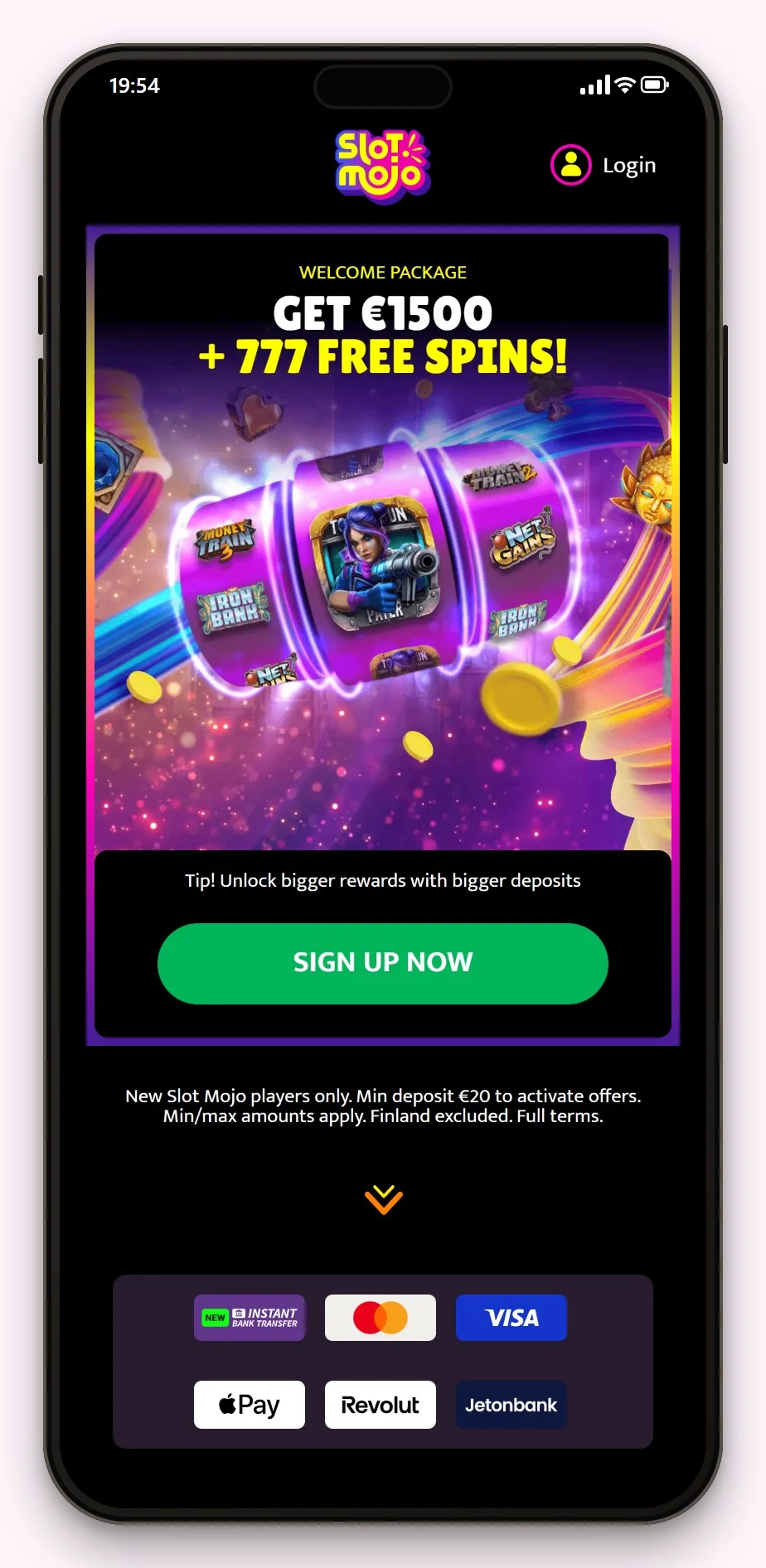 online casino med flexepin: SlotMojo i mobilen